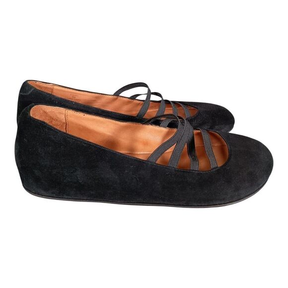 L’amour Des Pieds Caiden Hidden Wedge Flat Round Toe Black Suede Womens 9 M - Picture 4 of 11